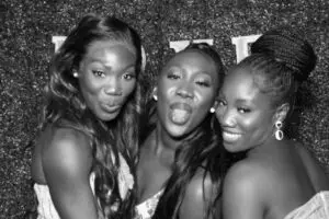 Black and White photobooth wedding