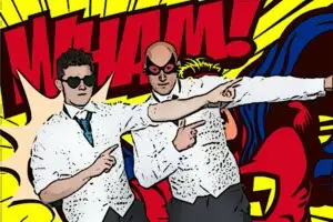Wham Cartoon filter Redditch photobooth