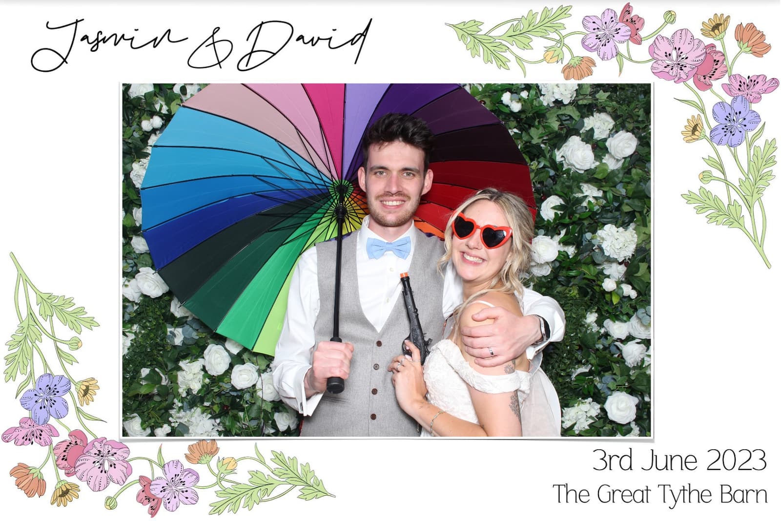 The Great Tythe Barn Tetbury Wedding Photobooth