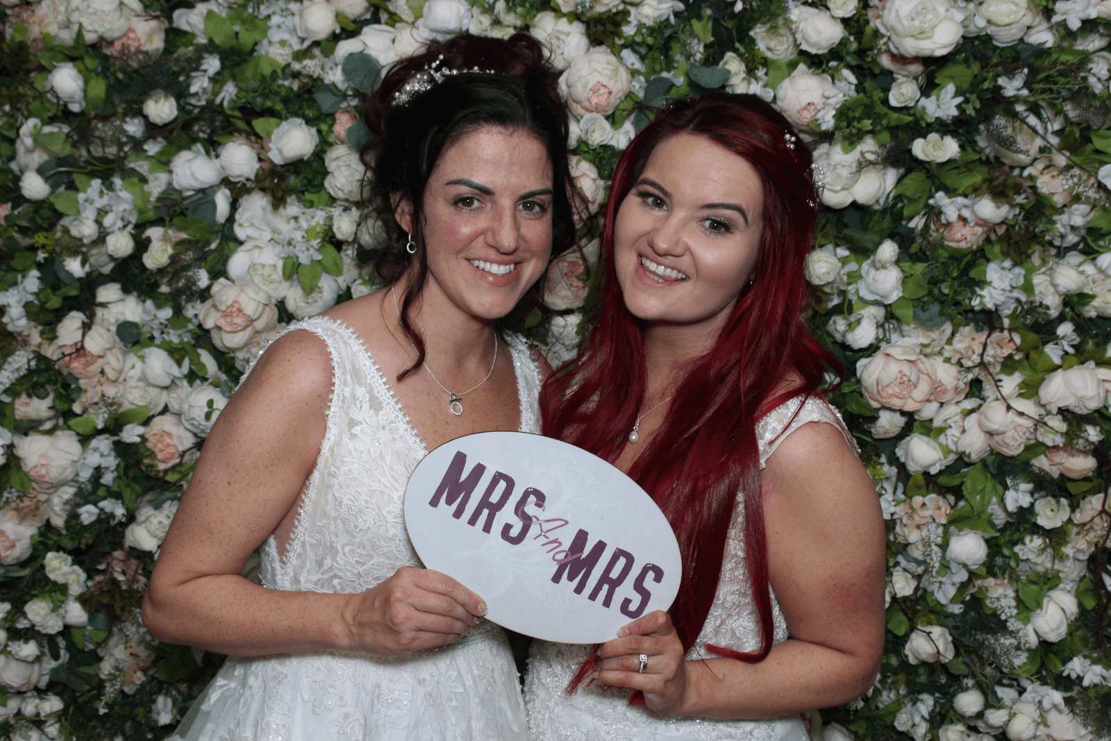 Mrs and Mrs Photobooth Same sex wedding photobooth